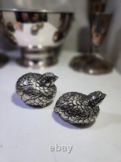 Pair Of Gucci Quail Salt and Pepper Shakers