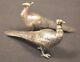 Pair Silver Peacock Salt and Pepper Shakers