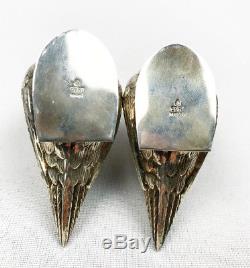 Pair of Sterling Silver Bird Salt and Pepper Shakers, Portugal, Hallmarked