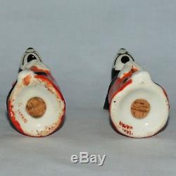 Pair very early Mickey Mouse Minnie Mouse salt and peppers Made in Japan c. 1930s