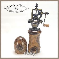 Pepper Mill Grinder & Salt Shaker Bocote Wood Wooden Handmade SEE VIDEO 708