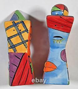 Picasso Salt & Pepper Shaker Set Ceramic Excellent Condition USED SET