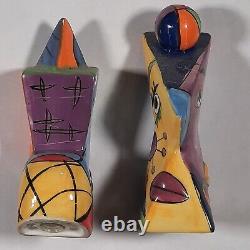 Picasso Salt & Pepper Shaker Set Ceramic Excellent Condition USED SET