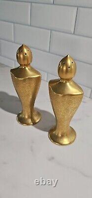 Pickard China gold Metropolitan Salt And Pepper Shaker Vintage