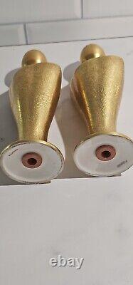 Pickard China gold Metropolitan Salt And Pepper Shaker Vintage