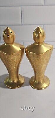 Pickard China gold Metropolitan Salt And Pepper Shaker Vintage