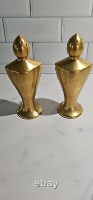 Pickard China gold Metropolitan Salt And Pepper Shaker Vintage