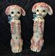 Pink Poodle Vintage Salt and Pepper Shakers figurines Japan