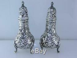 Pr Sterling S KIRK & SON CO Salt & Pepper Shakers REPOUSSE 925/1000 Baltimore
