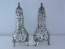 Pr Sterling S KIRK & SON CO Salt & Pepper Shakers REPOUSSE 925/1000 Baltimore