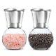 Premium Stainless Steel Salt and Pepper Grinder Set of 2- Brushed Stainless S