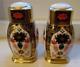 Pristine Royal Crown Derby OLD IMARI GOLD BAND Salt & Pepper Shakers