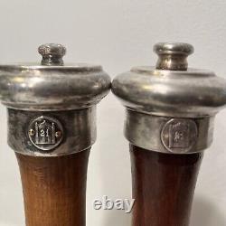 RARE 21 Club Restaurant NYC Salt & Pepper Grinder / Mill Shaker Sterling Silver