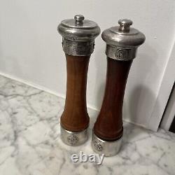 RARE 21 Club Restaurant NYC Salt & Pepper Grinder / Mill Shaker Sterling Silver