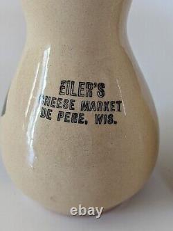 RARE Apple Watt Pottery Salt Pepper Shakers De Pere Wisconsin Advertising