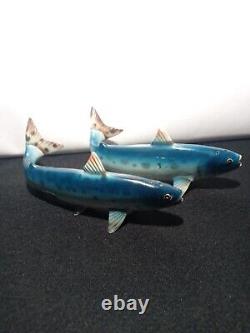 RARE Norcrest Chinook Salmon Salt and Pepper Shakers H-591