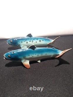 RARE Norcrest Chinook Salmon Salt and Pepper Shakers H-591