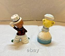 RARE Vintage 1950s ENESCO Sweet Shop Winking Boy & Girl MCM Salt Pepper Shakers