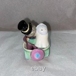 RARE Vintage 1950s PY Japan Bride Groom Couple in Car Salt Pepper Shakers MCM