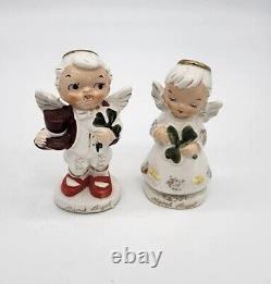 RARE Vintage Artmark March Angel of the Month Salt and Pepper Shakers