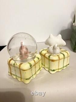 RARE Vintage Menshik Anthropomorphic Cat And Fish Bowl Salt And Pepper Shakers