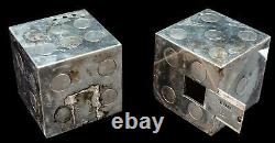 RARE Vintage Sterling Silver 950 DICE Salt and Pepper Shakers