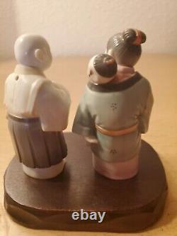 RARE Vintage Toshikane Nursing Maid & Boy Salt & Pepper Shakers