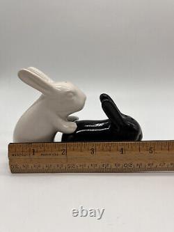 Rabbits Salt Pepper Shakers Black White Rik Cridland Stir Design Easter Bunny