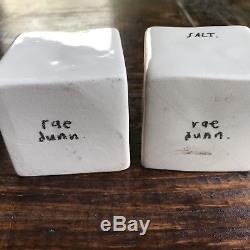 Rae Dunn EXTREMELY RARE handmade And SIGNED By Rae Vintage Salt And Pepper