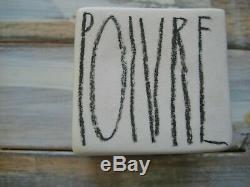 Rae Dunn Porcelain Sel Poivre Salt Pepper Cellars Handmade Signed Rare Htf Used