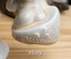 Rare 1940s Van Tellingen Mermaid & Her Sailor Hug Hugging Salt & Pepper Shakers