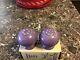 Rare FIESTA Retired LILAC Ball Salt and Pepper Shakers With Box