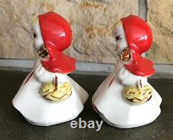 Rare Hull Little Red Riding Hood Medium Size 4 1/2 Salt & Pepper Shakers