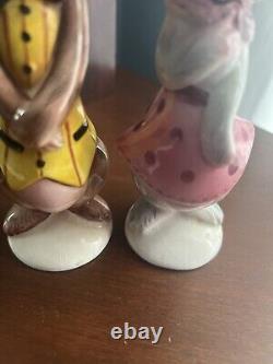 Rare! Large Vintage PY Anthropomorphic Mice Salt and Pepper Shakers Set