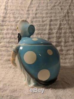 Rare Lefton Blue Ladybug Cookie Jar Flawless Condition W Salt & Pepper Shakers