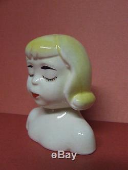 Rare/VHTF Vintage Stacker Blonde Girl on Bust Salt & Pepper Shakers