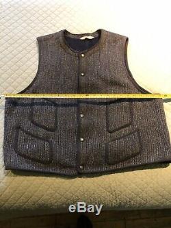 Rare Vintage 1930's Browns Beach Jacket Salt & Pepper Workwear Vest Sz 46