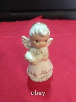 Rare Vintage Artmark April Angels Of The Month Salt And Pepper Shakers