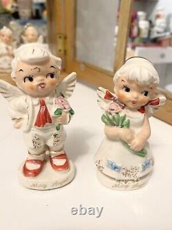Rare Vintage Artmark May Angels Of The Month Salt And Pepper Shakers