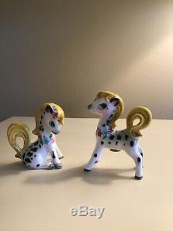 Rare Vintage PY Anthropomorphic Miyao Ponies Horses Salt And Pepper Shakers