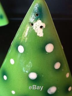 Rare vtg set Napco Santa Noel candle holders with salt & pepper shaker bells Japan