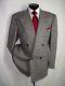 Ravazzolo Gray Salt & Pepper Double Breasted Heavy Lambs Wool Jacket, Coat 44 R