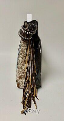 Raviani Western Indian Chief Painted WithFringe Salt & Pepper Hair On CCW Holster