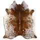 Real Cowhide Rug Salt & Pepper Brown Size 6 by 7 ft, Top Quality, Large Size
