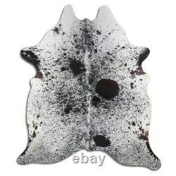 Real Cowhide Rug Salt & Pepper Size 6 by 7 ft, Top Quality, Large Size