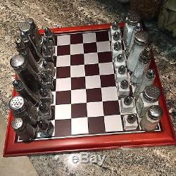 Real Vintage Salt and Pepper Chess Men 32 Piece Set No Board One of a Kind