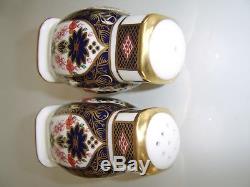 Royal Crown Derby Quality Old Imari 1128 Salt & Pepper Pot 1st quality BOXED