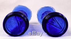 Royal Lace Salt & Pepper Shakers Cobalt Blue Depression Glass Hazel Atlas Good