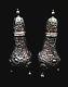 S. Kirk and Son Sterling Silver Repousse Salt and Pepper Shakers Set 4 1/2