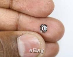 Salt And Pepper Diamond Ring 0.64 Carat Fancy Loose Polished Natural Emerald Cut
